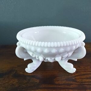 Westmoreland Argonaut Opaque White Milk Glass Candy Dish Bowl Vintage (No Lid)